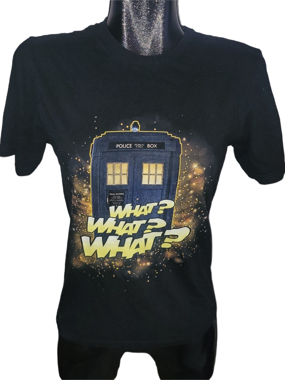 Dr Who Black Graphic T-Shirt Size S